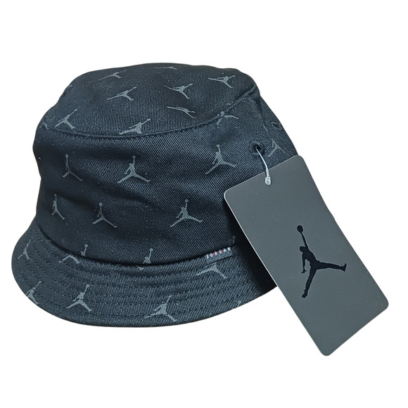 Jordan Jumpman Infant Toddler Bucket Hat w/ Strap Boys 12-24 Months Black New - Picture 1 of 16